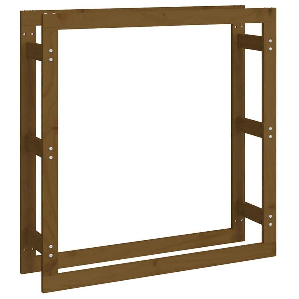 Portalegna Marrone Ambra 100x25x100cm Legno Massello di Pino