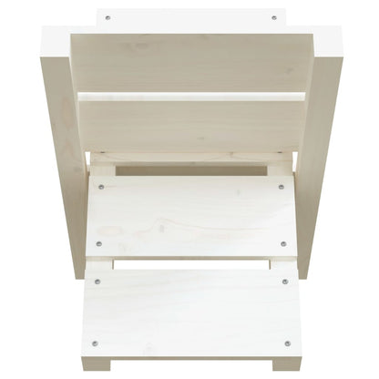 Portaceppi Bianco 47x39,5x48 cm in Legno Massello di Pino - homemem39