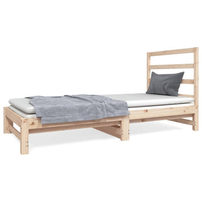 Dormeuse Estraibile 2x(90x190) cm Legno Massello di Pino | homemem39