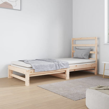 Dormeuse Estraibile 2x(90x190) cm Legno Massello di Pino | homemem39