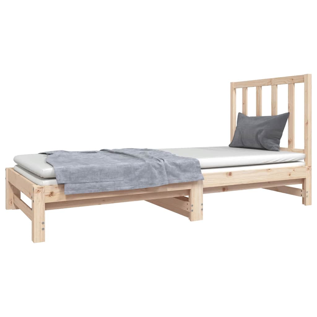 Dormeuse Estraibile 2x(90x190) cm Legno Massello di Pino | homemem39