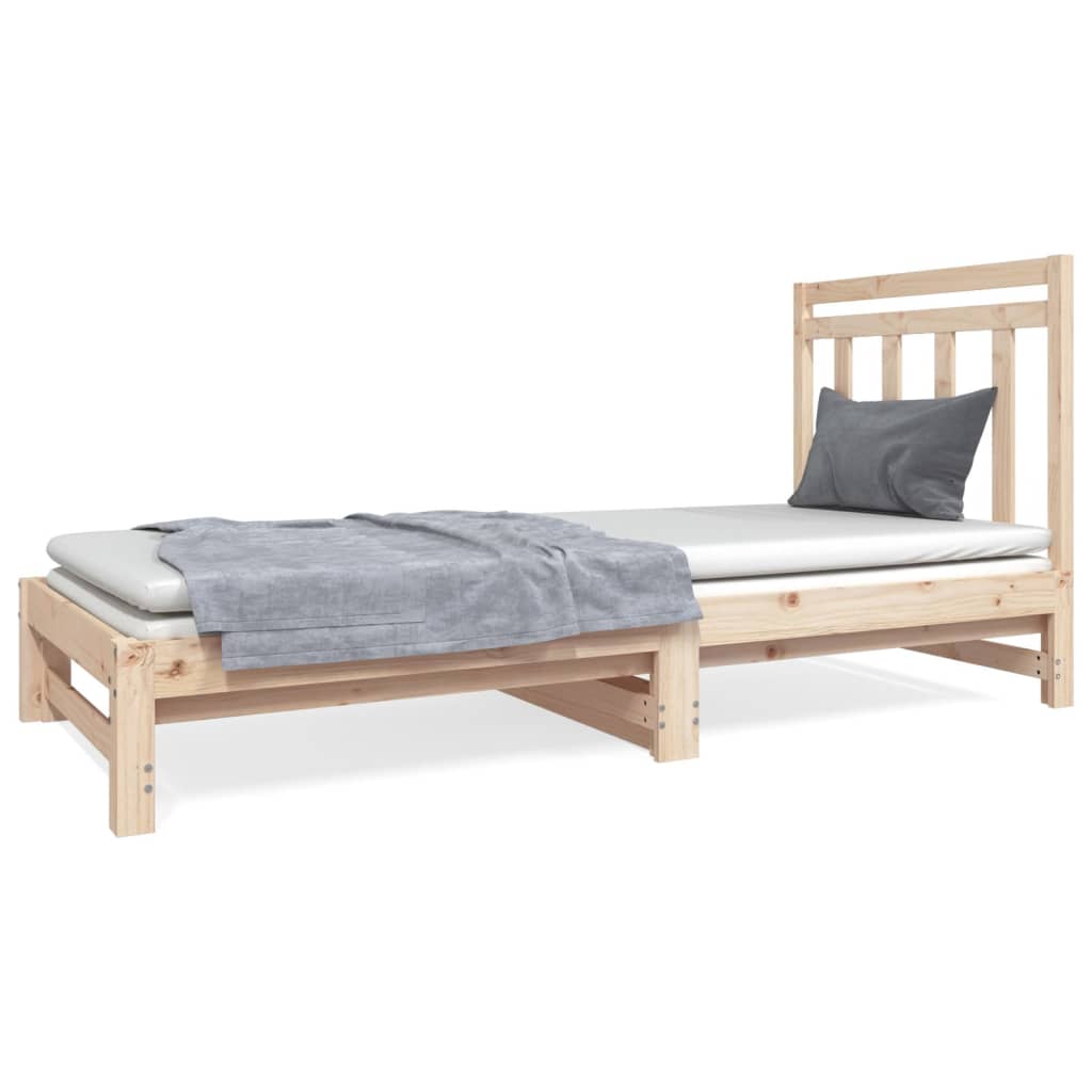 Dormeuse Estraibile 2x(90x190) cm Legno Massello di Pino | homemem39