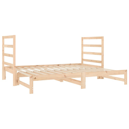 Dormeuse Estraibile 2x(90x190) cm Legno Massello di Pino