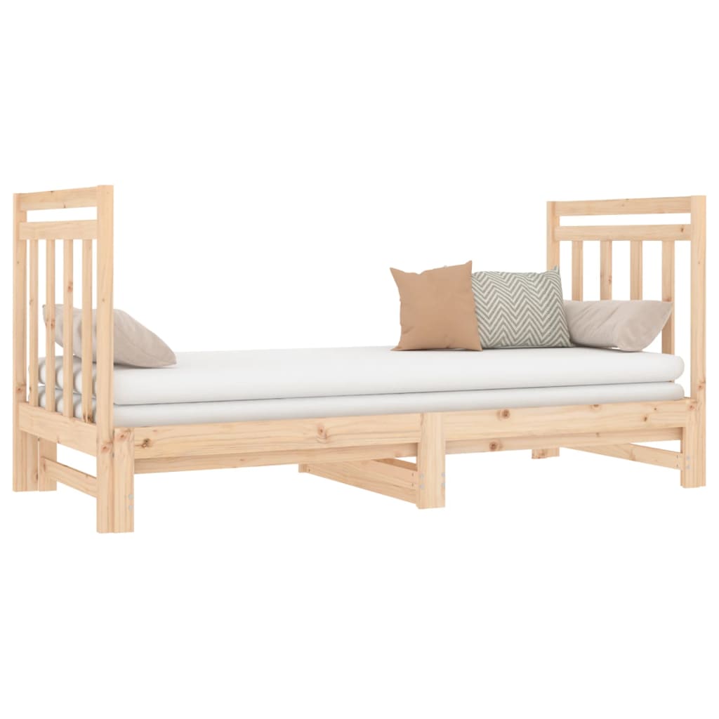 Dormeuse Estraibile 2x(90x190) cm Legno Massello di Pino | homemem39