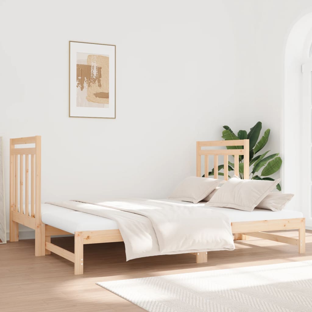 Dormeuse Estraibile 2x(90x190) cm Legno Massello di Pino | homemem39
