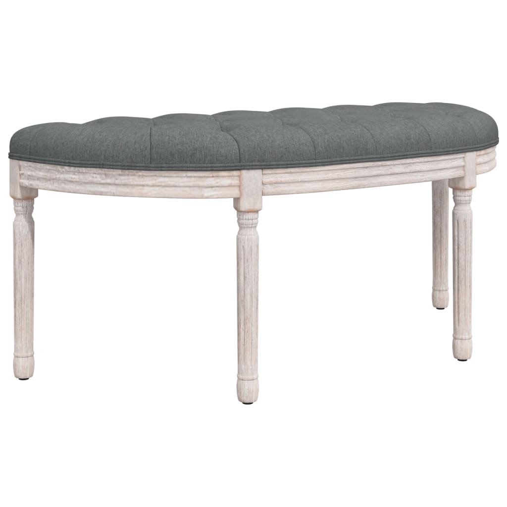Panca Grigio Scuro 110,5x45x49 cm in Tessuto - homemem39