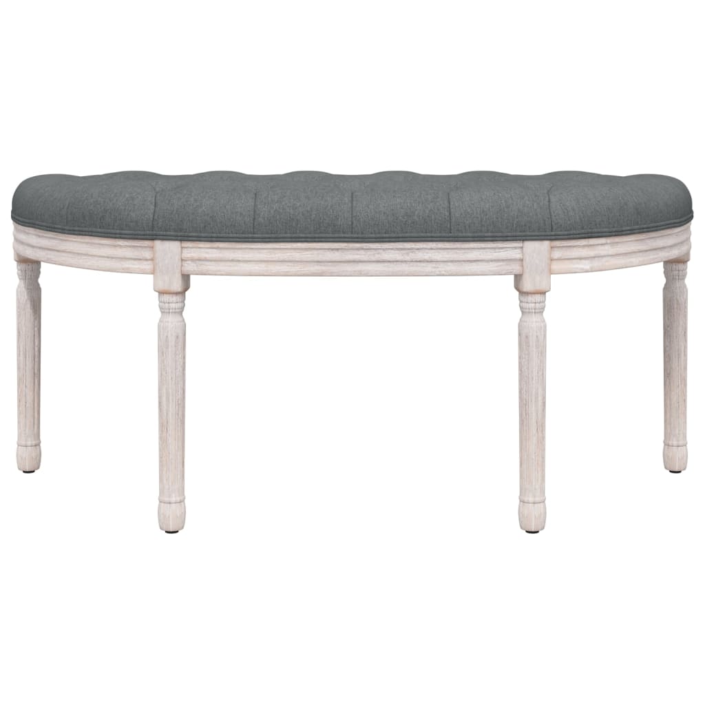 Panca Grigio Scuro 110,5x45x49 cm in Tessuto - homemem39
