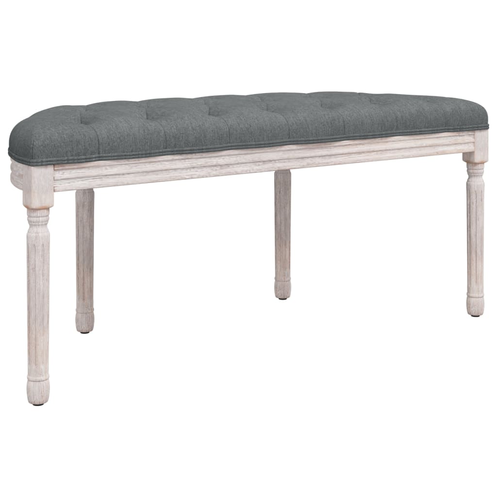 Panca Grigio Scuro 110,5x45x49 cm in Tessuto - homemem39