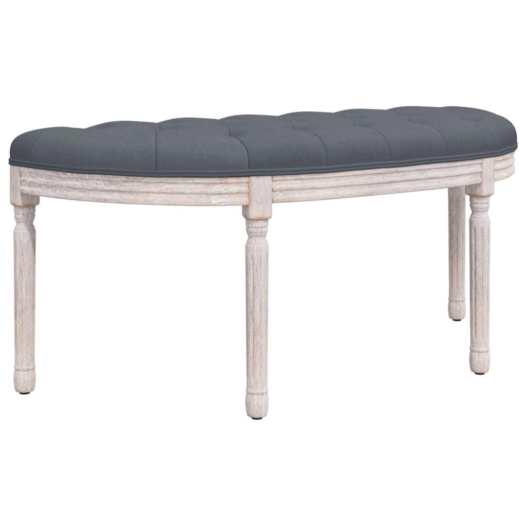Panca Grigio Scuro 110,5x45x49 cm in Velluto - homemem39
