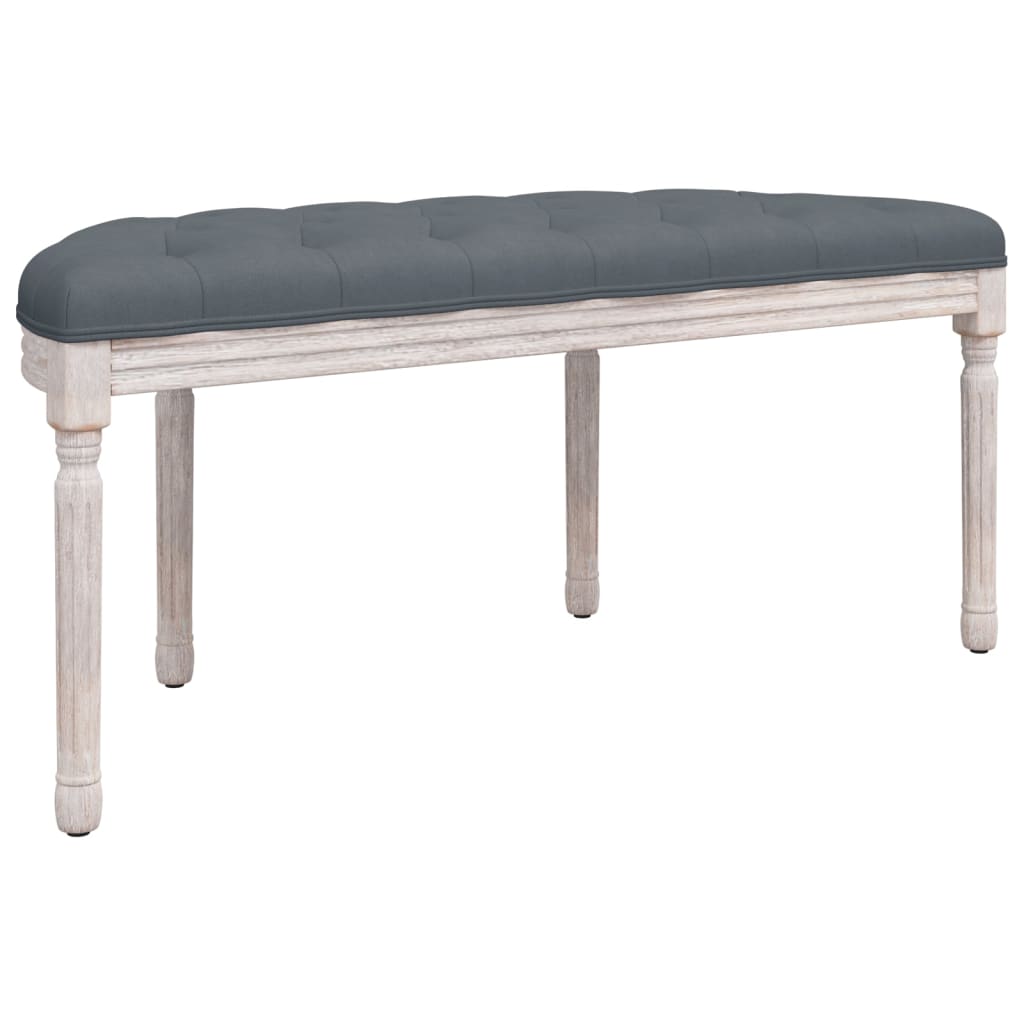 Panca Grigio Scuro 110,5x45x49 cm in Velluto - homemem39