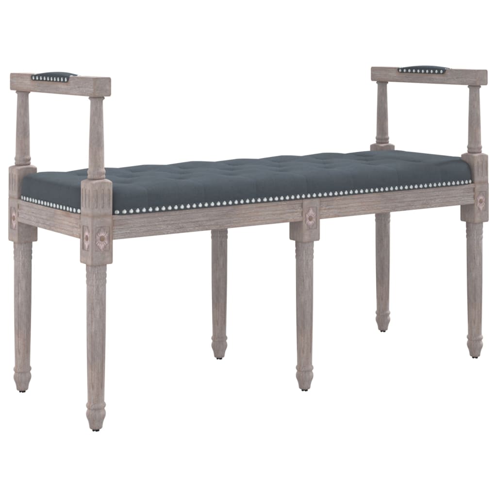 Panca Grigio Scuro 110x40x70 cm in Velluto - homemem39