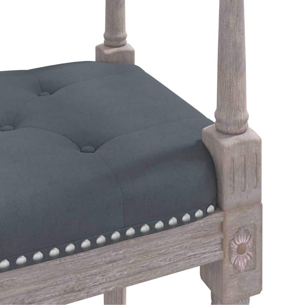 Panca Grigio Scuro 110x40x70 cm in Velluto - homemem39