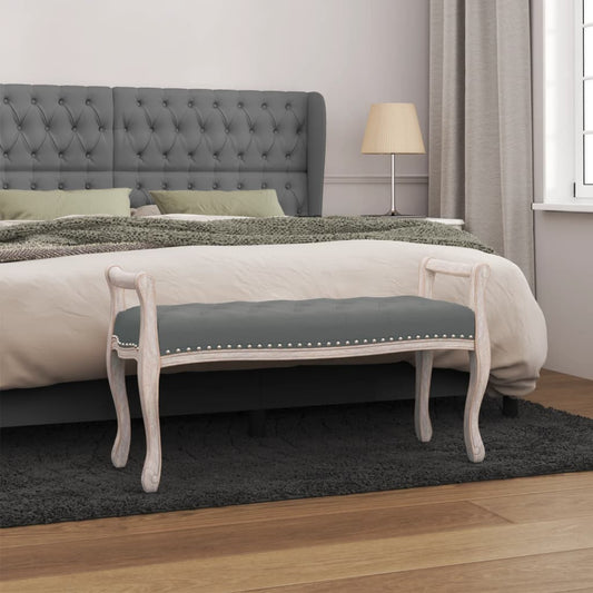 Panca Grigio Scuro 110x45x60 cm in Tessuto - homemem39