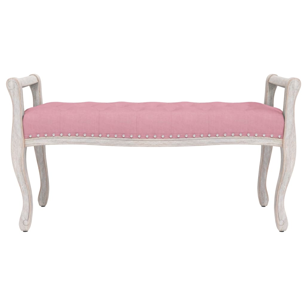 Panca Rosa 110x45x60 cm in Velluto - homemem39