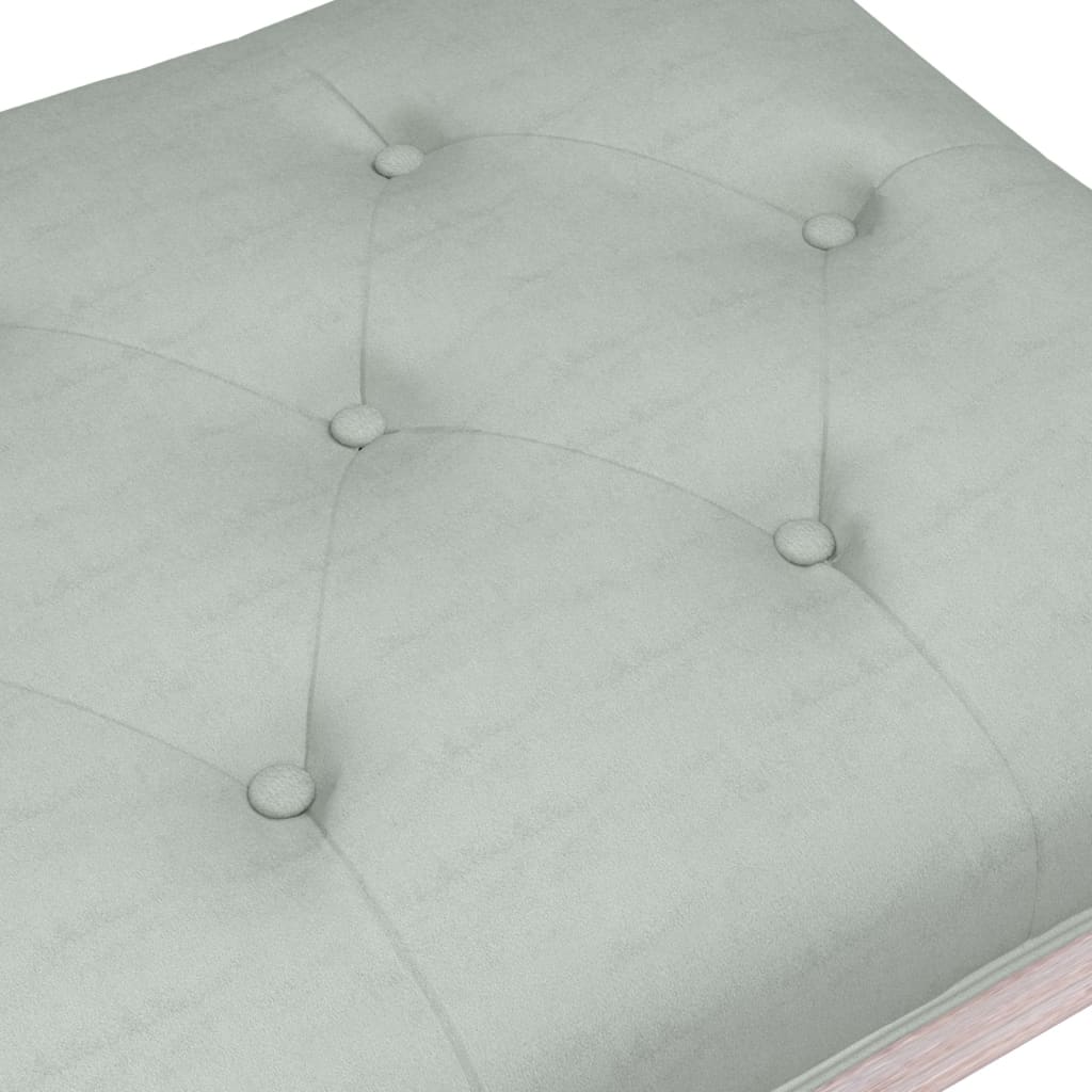 Panca Grigio Chiaro 110x40x49 cm in Velluto - homemem39