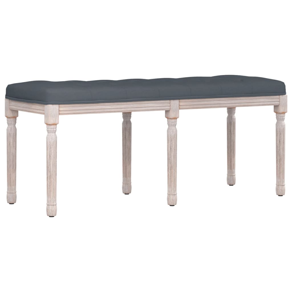 Panca Grigio Scuro 110x40x49 cm in Velluto - homemem39