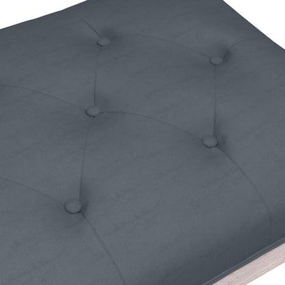 Panca Grigio Scuro 110x40x49 cm in Velluto - homemem39