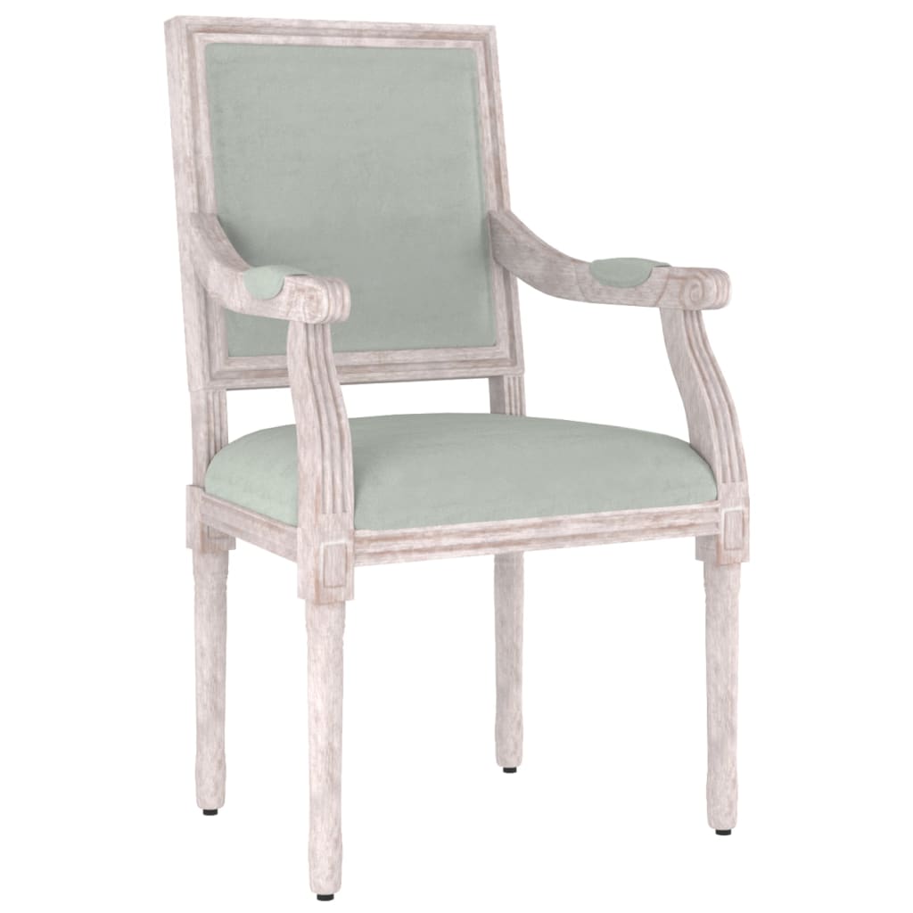 Poltrona Grigio Chiaro 54x59x99 cm Velluto