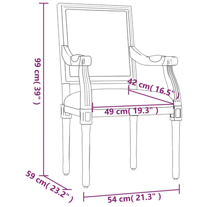 Poltrona Grigio Chiaro 54x59x99 cm Velluto