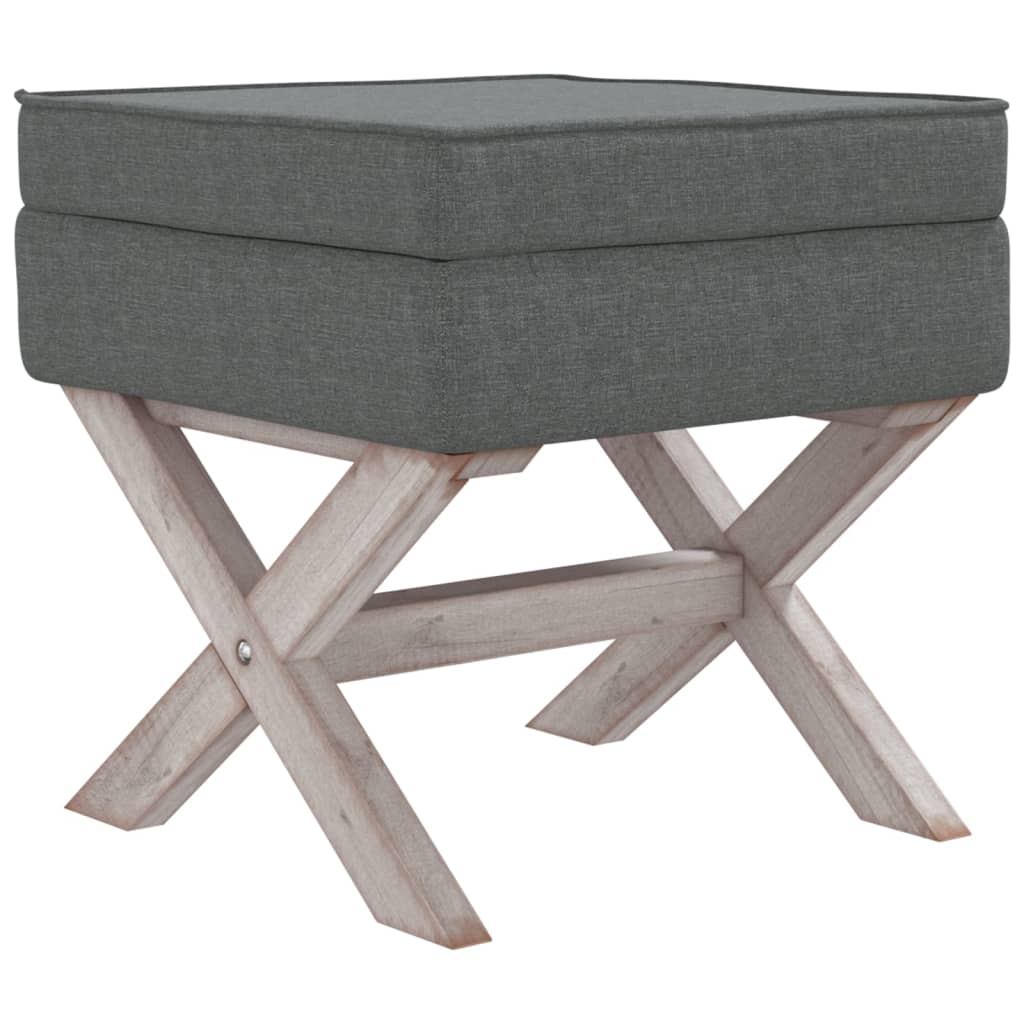 Sgabello Portaoggetti Grigio Scuro 45x45x49 cm in Tessuto - homemem39