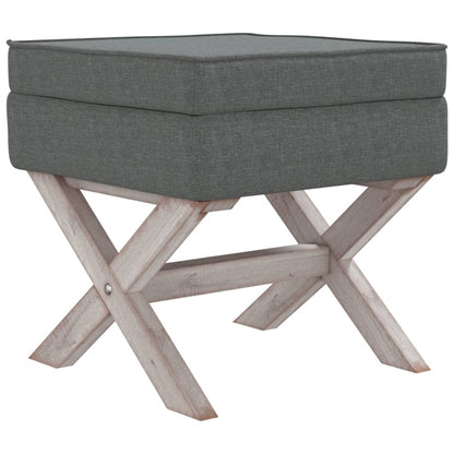 Sgabello Portaoggetti Grigio Scuro 45x45x49 cm in Tessuto - homemem39