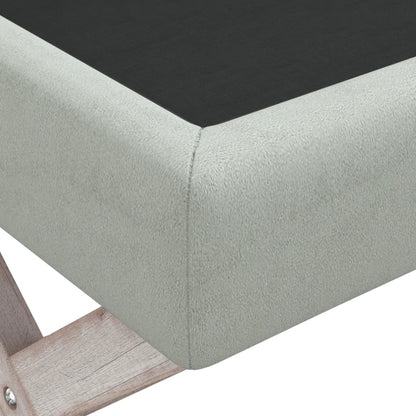 Sgabello Portaoggetti Grigio chiaro 110x45x49 cm in Velluto - homemem39