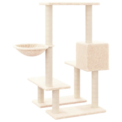 Albero per Gatti con Tiragraffi in Sisal Crema 94,5 cm - homemem39