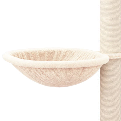 Albero per Gatti con Tiragraffi in Sisal Crema 94,5 cm - homemem39
