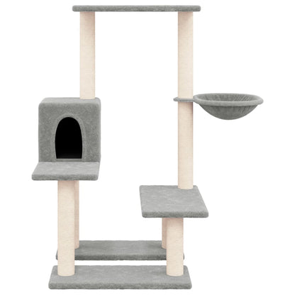 Albero per Gatti con Tiragraffi in Sisal Grigio Chiaro 94,5 cm - homemem39