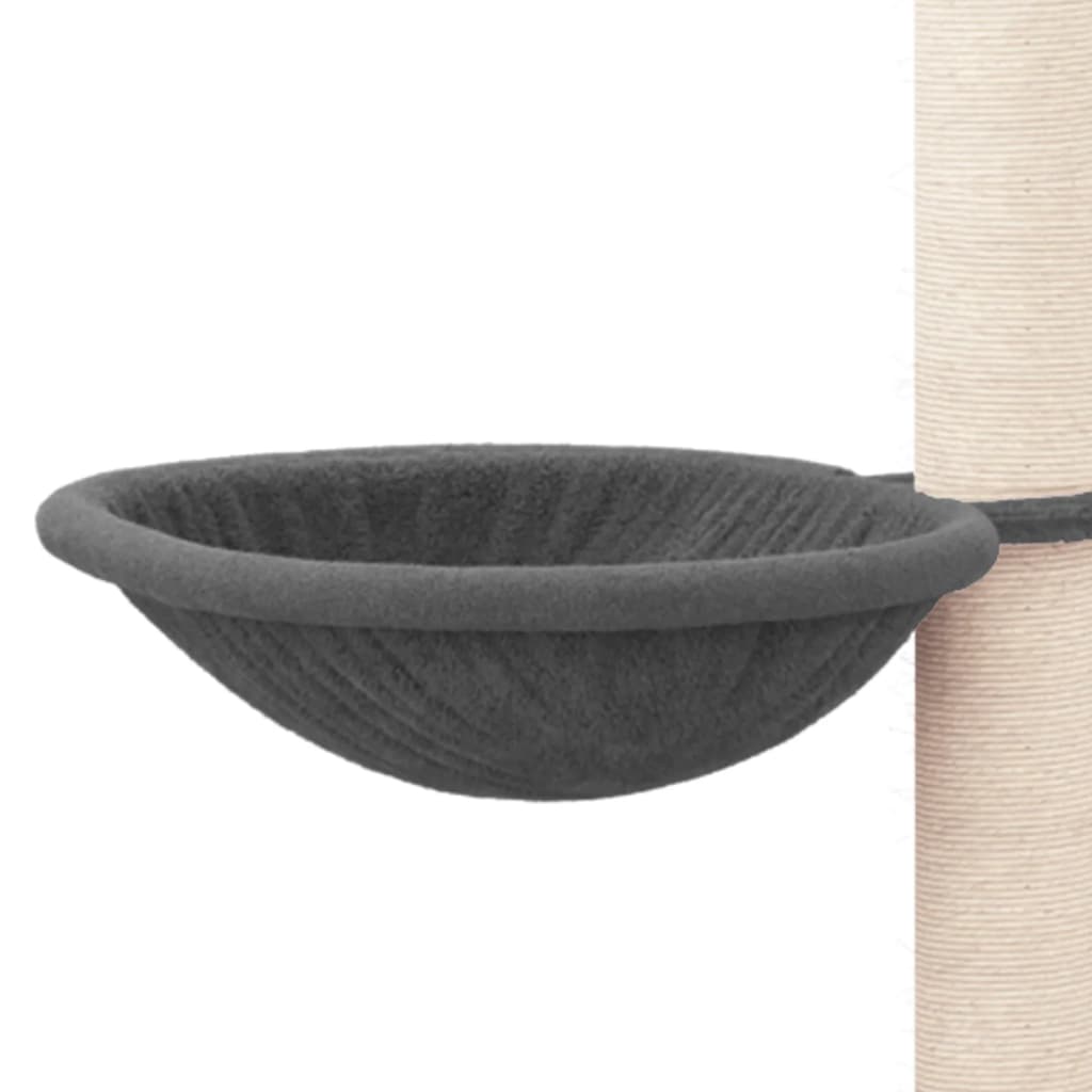 Albero per Gatti con Tiragraffi in Sisal Grigio Scuro 94,5 cm - homemem39
