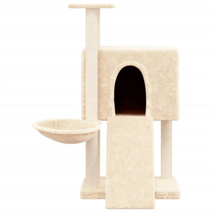 Albero per Gatti con Tiragraffi in Sisal Crema 96 cm - homemem39