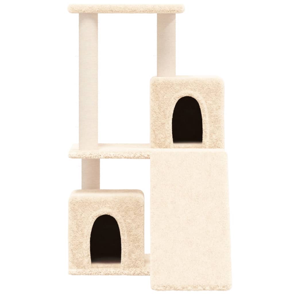 Albero per Gatti con Tiragraffi in Sisal Crema 82 cm - homemem39
