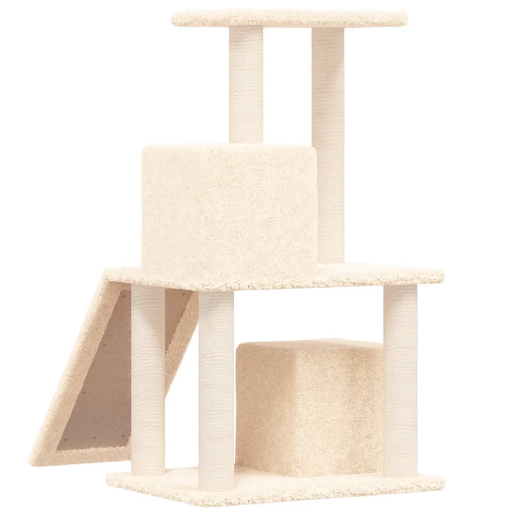 Albero per Gatti con Tiragraffi in Sisal Crema 82 cm - homemem39