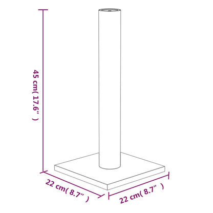 Palo Tiragraffi per Gatti Grigio Chiaro 22x22x45 cm | homemem39