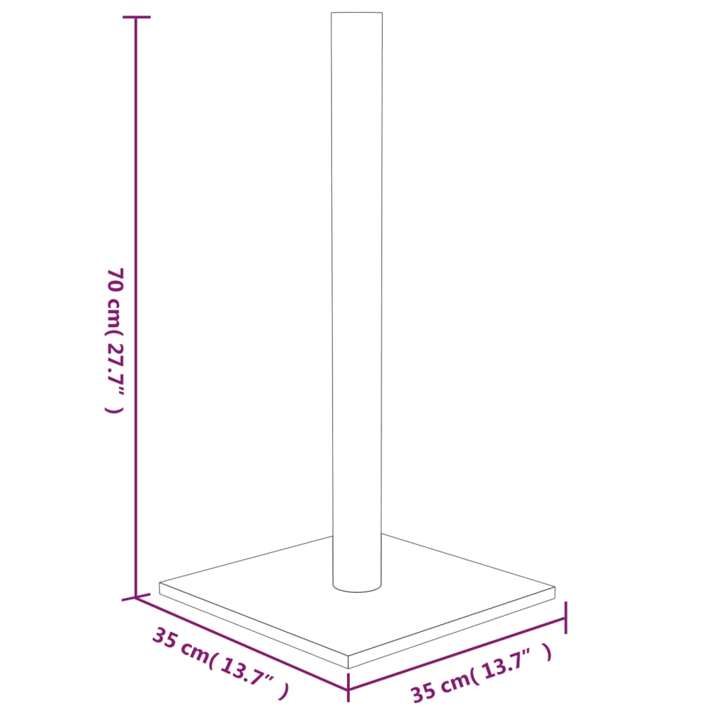 Palo Tiragraffi per Gatti Crema 35x35x70 cm | homemem39