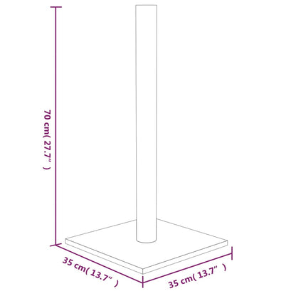 Palo Tiragraffi per Gatti Grigio Chiaro 35x35x70 cm | homemem39