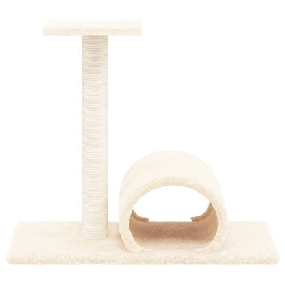 Palo Tiragraffi per Gatti con Tunnel Crema 60x34,5x50 cm | homemem39