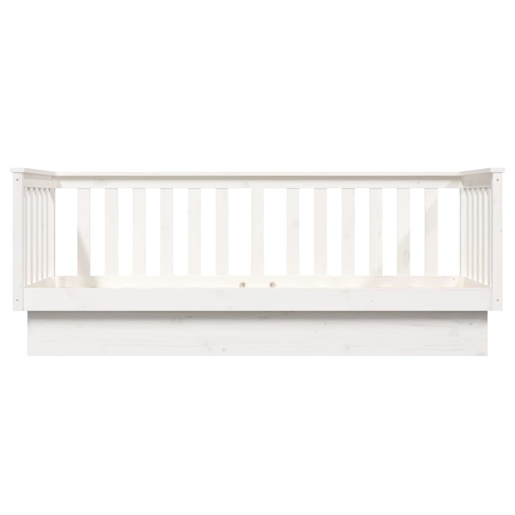 Dormeuse senza Materasso Bianco 75x190 cm in Legno di Pino - homemem39