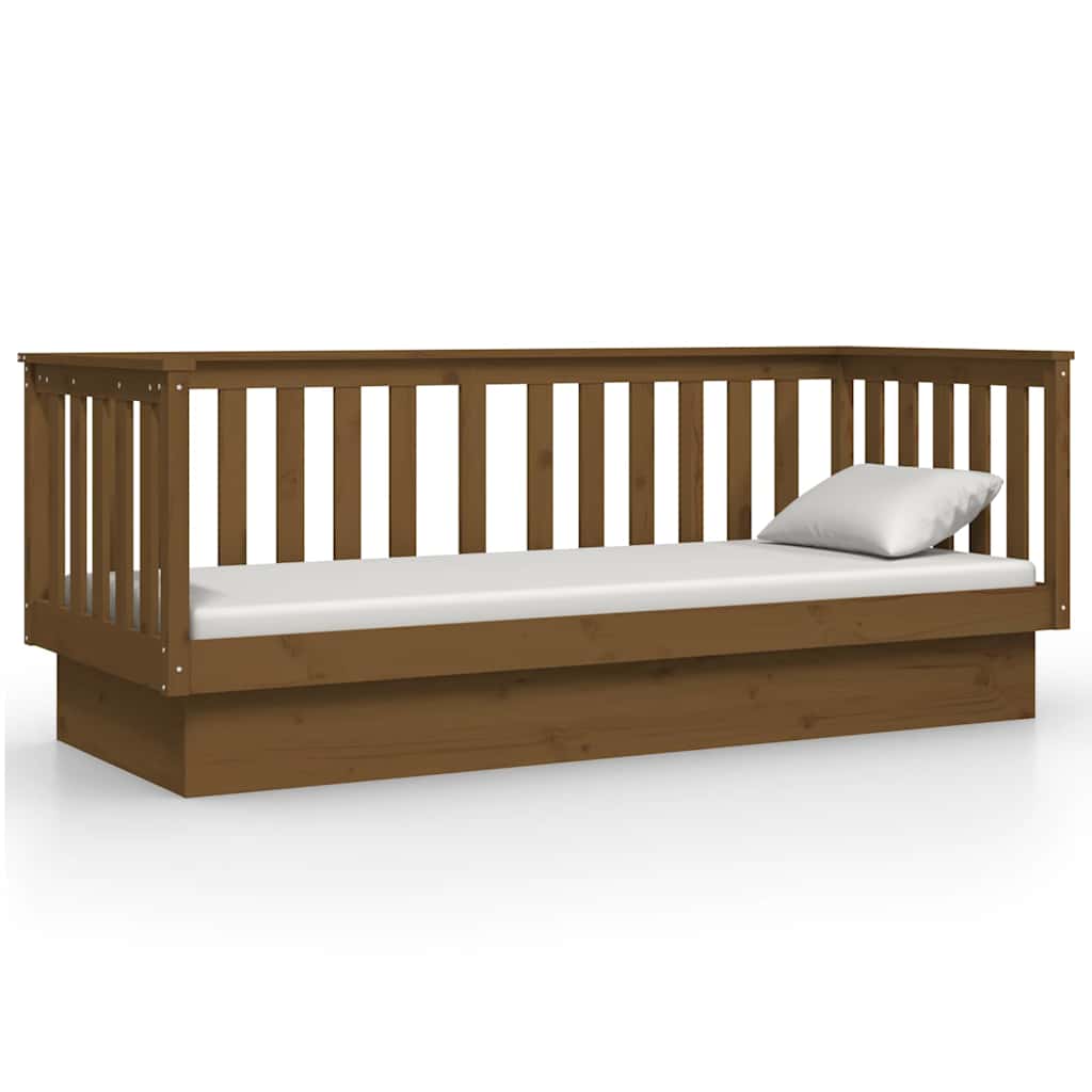 Dormeuse Marrone Ambra 75x190 cm in Legno Massello di Pino