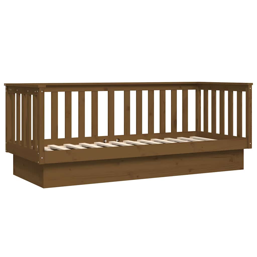 Dormeuse Marrone Ambra 75x190 cm in Legno Massello di Pino
