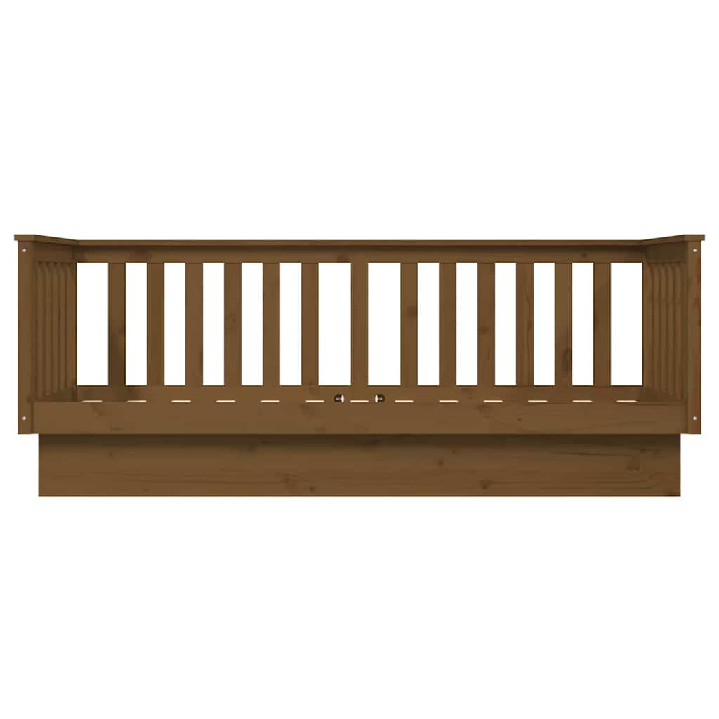 Dormeuse Marrone Ambra 75x190 cm in Legno Massello di Pino