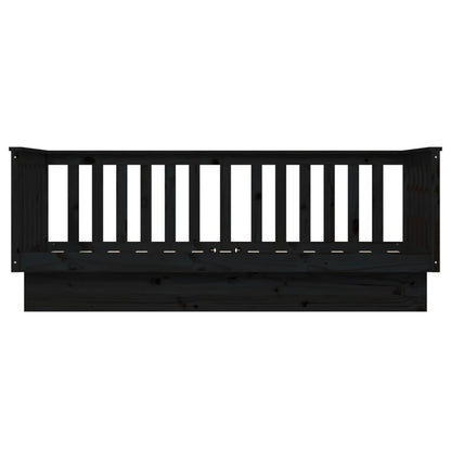 Dormeuse Nera 75x190 cm in Legno Massello di Pino - homemem39
