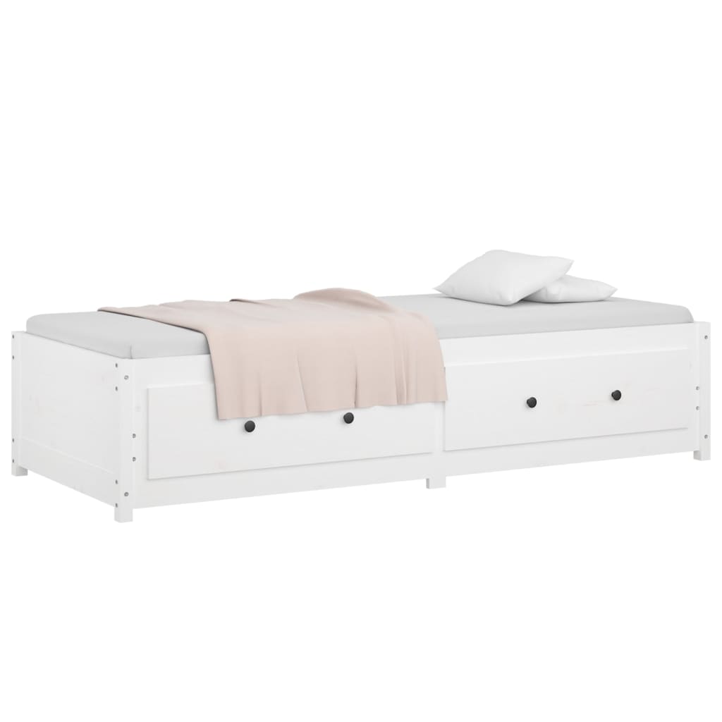 Dormeuse senza Materasso Bianca 80x200 cm Legno Massello Pino - homemem39