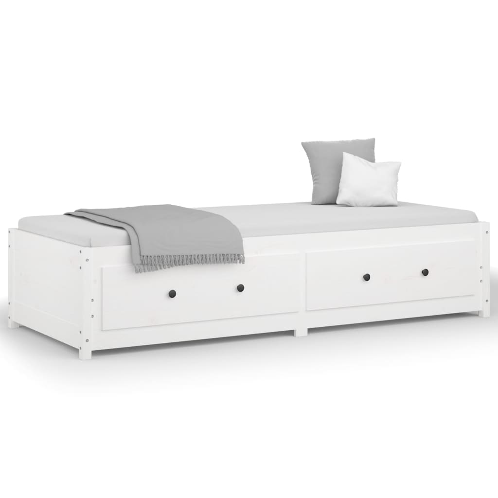 Dormeuse senza Materasso Bianca 90x200 cm Legno Massello Pino | homemem39