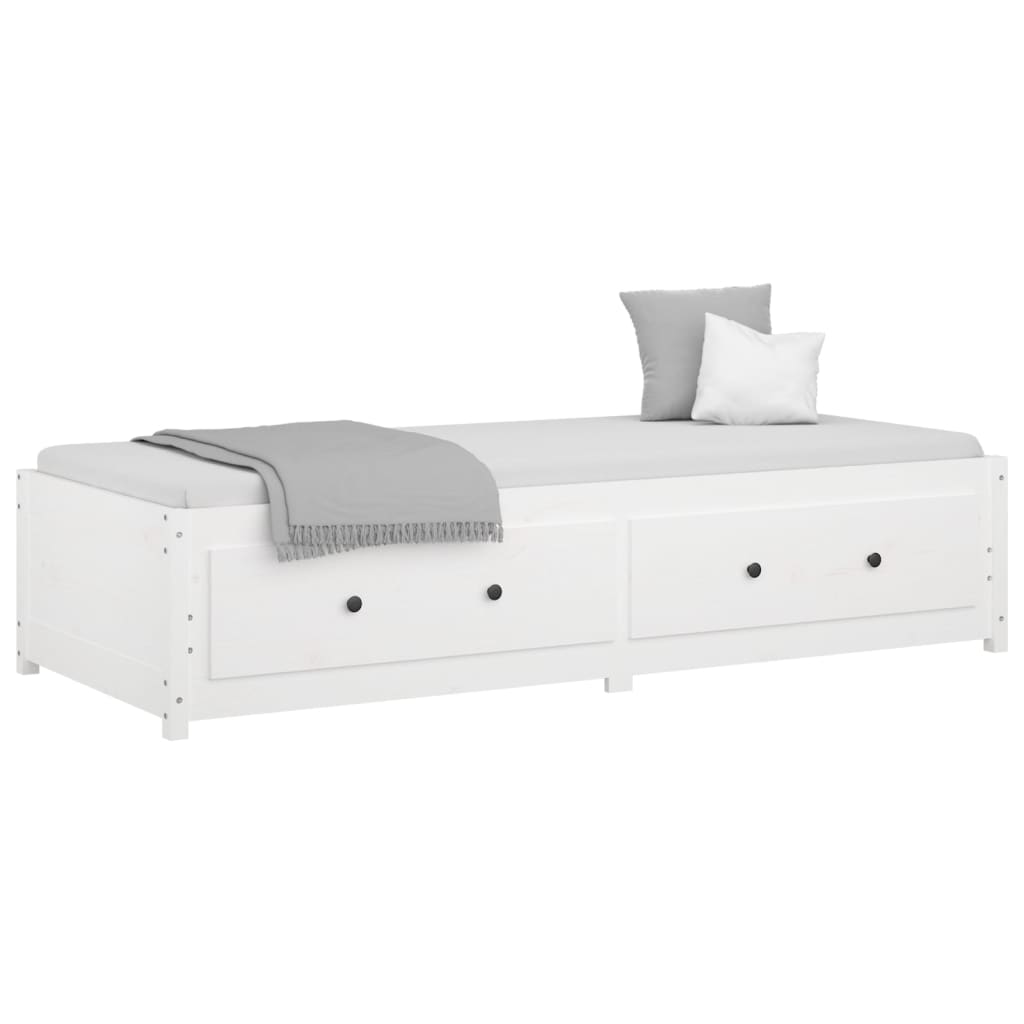 Dormeuse senza Materasso Bianca 90x200 cm Legno Massello Pino | homemem39