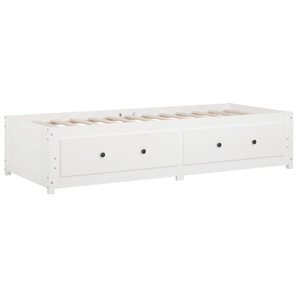 Dormeuse senza Materasso Bianca 90x200 cm Legno Massello Pino | homemem39