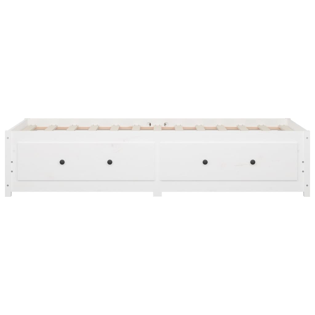 Dormeuse senza Materasso Bianca 90x200 cm Legno Massello Pino | homemem39