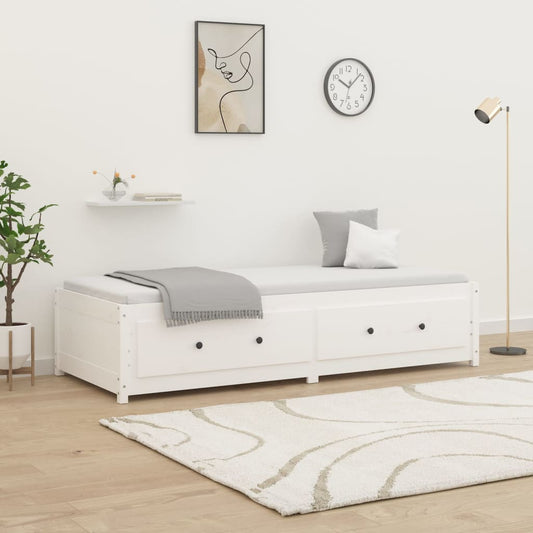 Dormeuse senza Materasso Bianca 90x200 cm Legno Massello Pino | homemem39