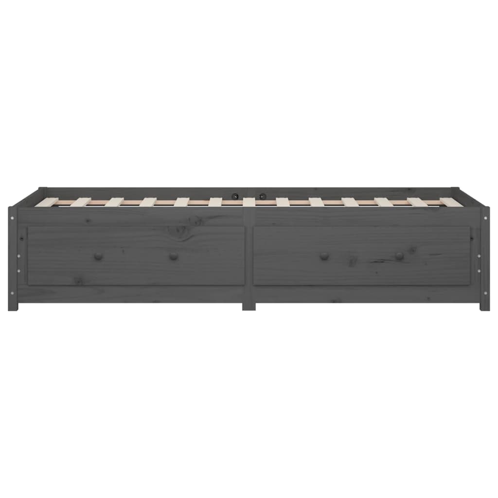 Dormeuse Grigia 90x200 cm in Legno Massello di Pino - homemem39