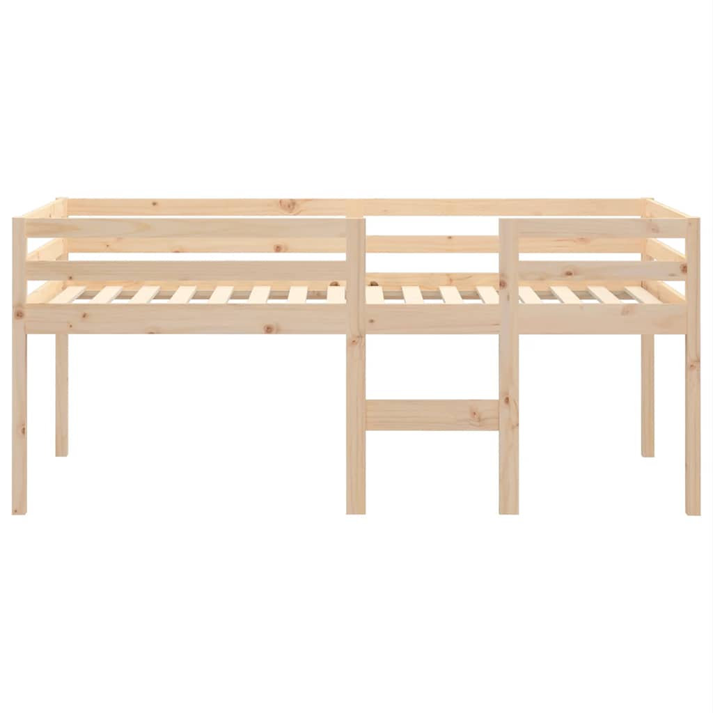 Letto a Soppalco 90x200 cm in Legno Massello di Pino | homemem39